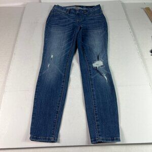 Judy Blue Jeans Women's 28x26* Skinny Pull On Low Rise Crop Blue Denim Tag 28